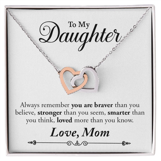 My Daughter | Always Remember - Interlocking Hearts Necklace